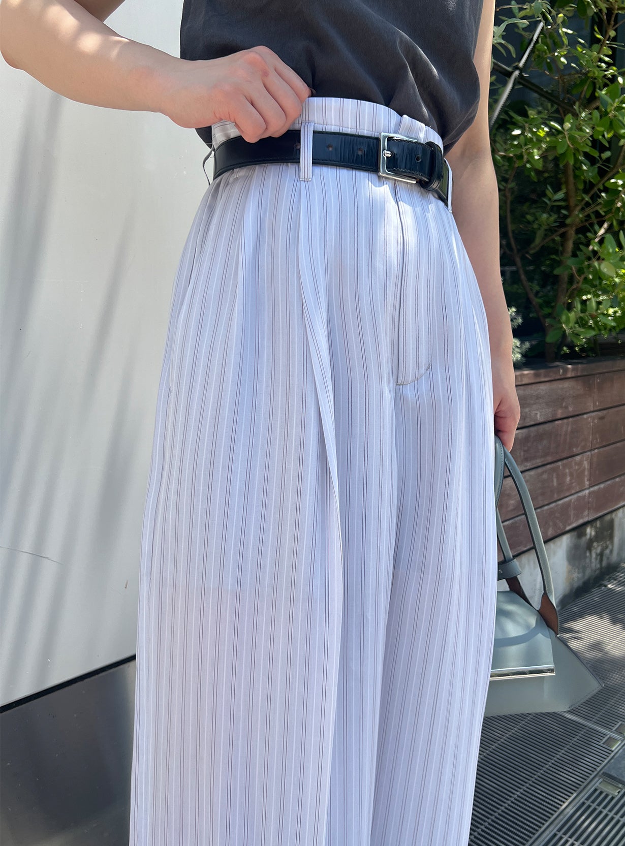 ｒストライプストレートパンツ