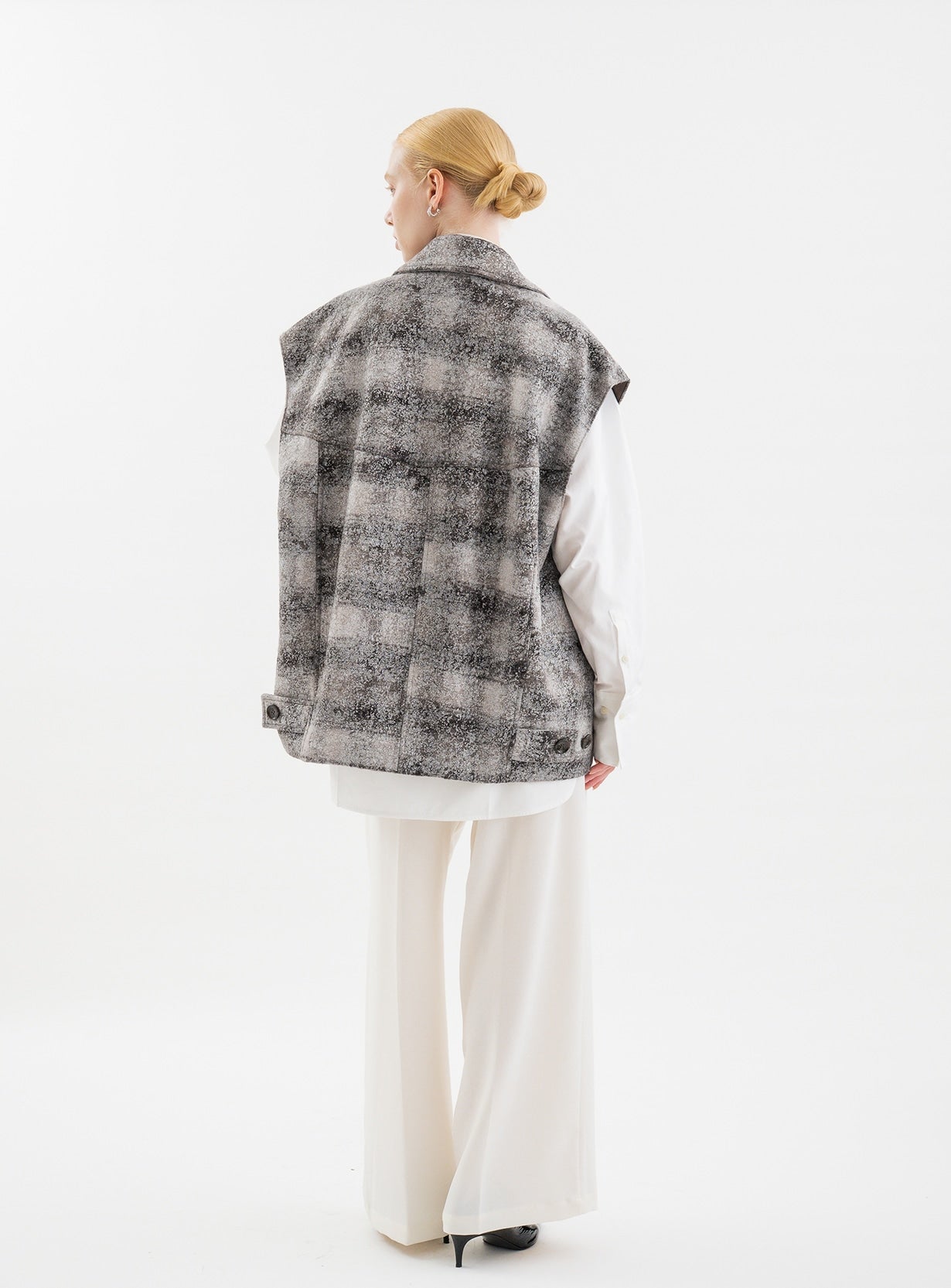 ｒホイルチェックコクーンベスト