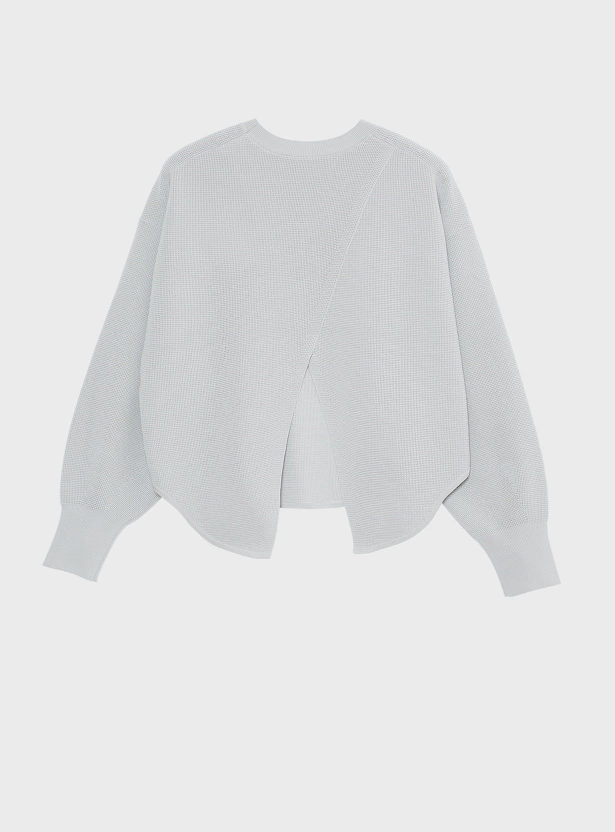 ワッフルバックスリットトップス