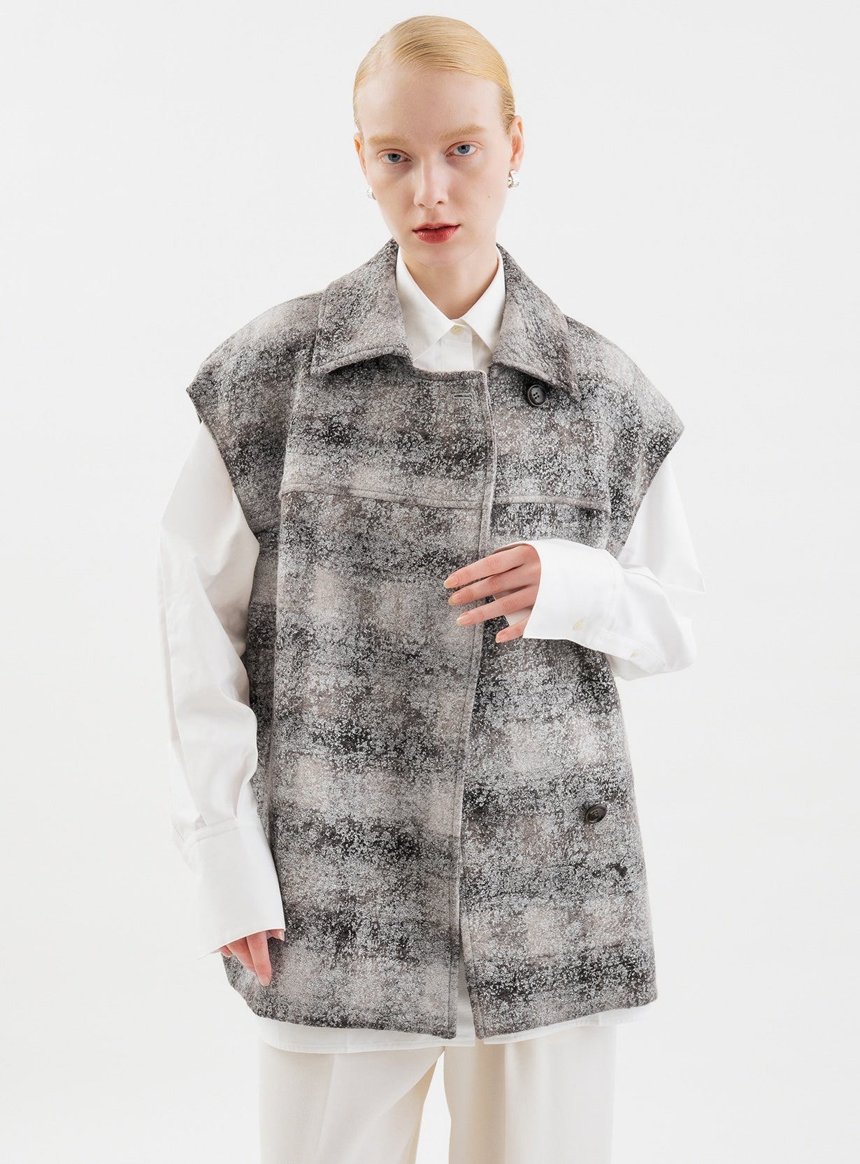 ｒホイルチェックコクーンベスト