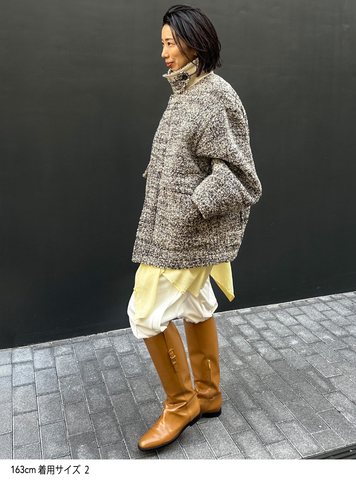 ｒツイードチェックブルゾン