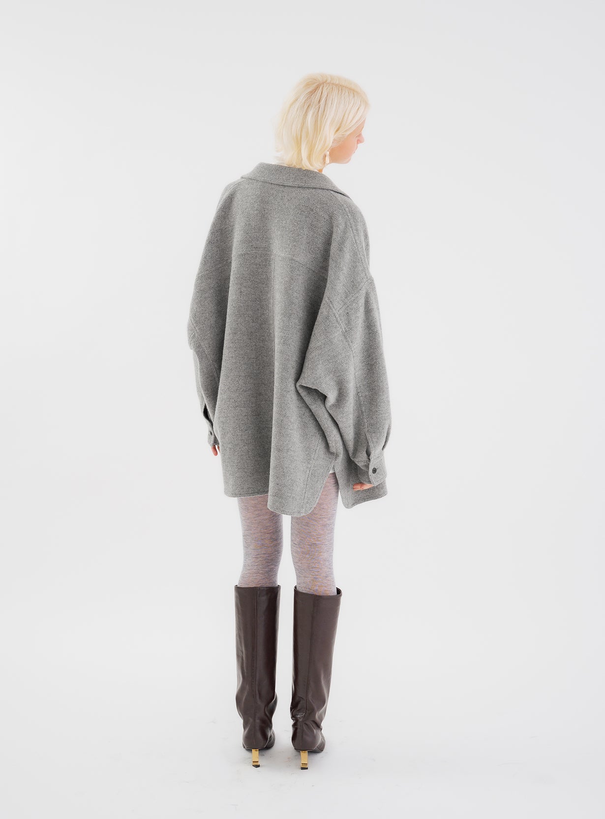 ブラッシュドウールミドルコート