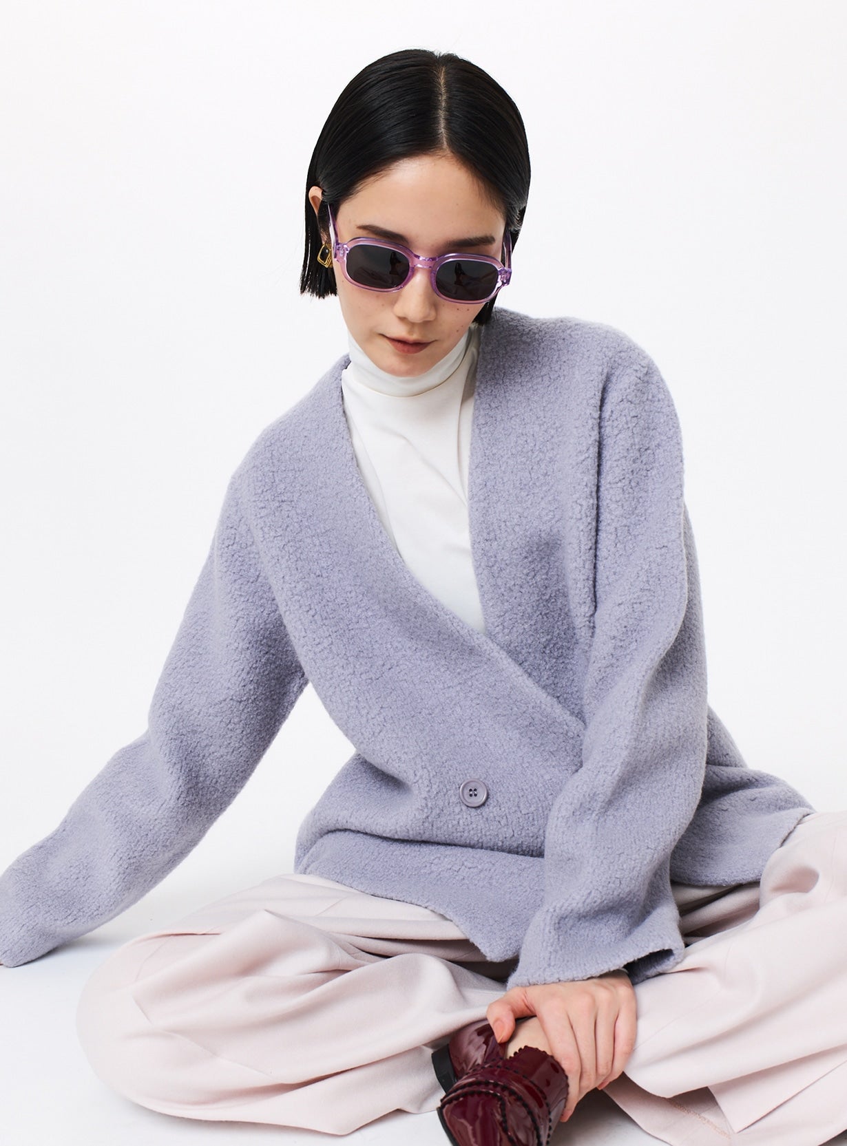 パイルニットジャケット