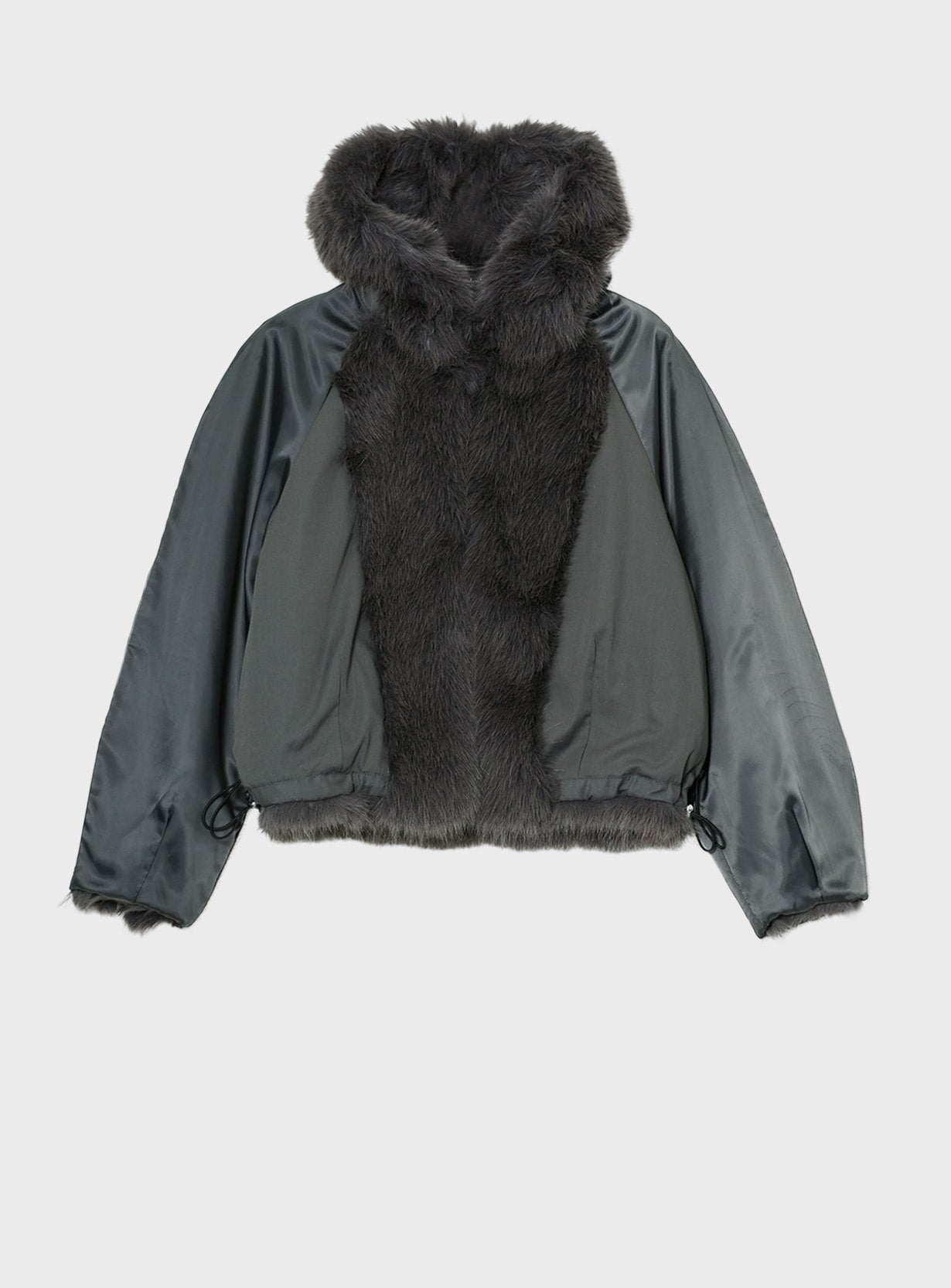 STUNNING LURE 25AW フェイクファーブルゾン　チャコールグレー フェイクファーブルゾン