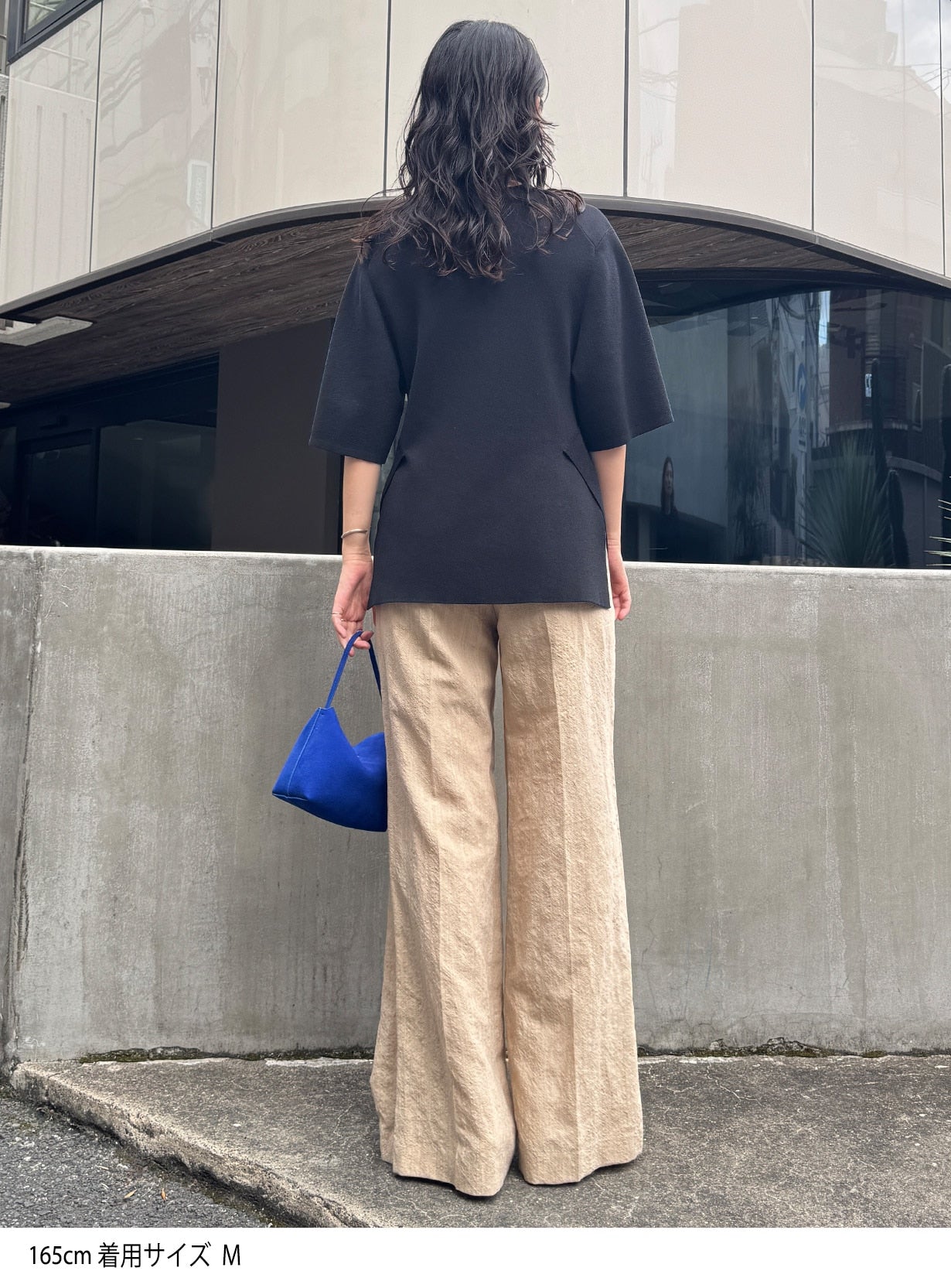 rハーフスリーブニットTシャツ