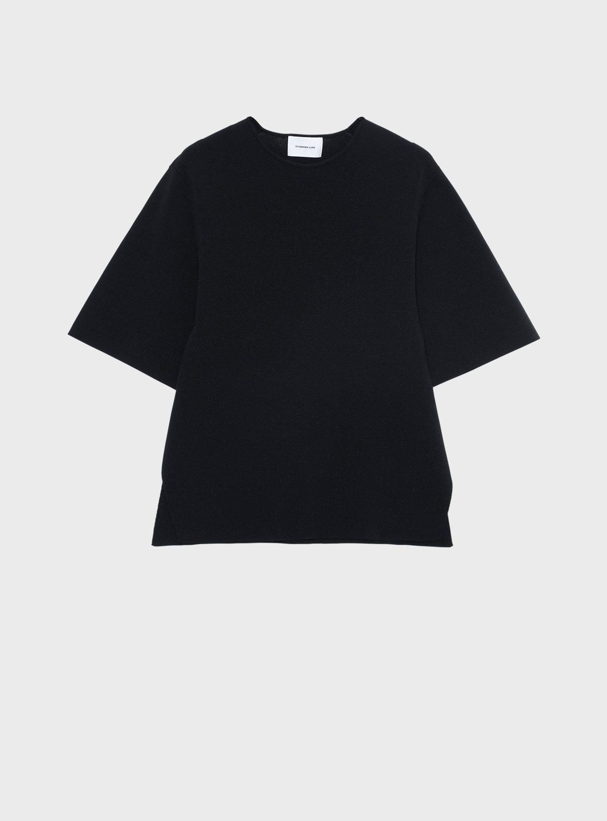 rハーフスリーブニットTシャツ