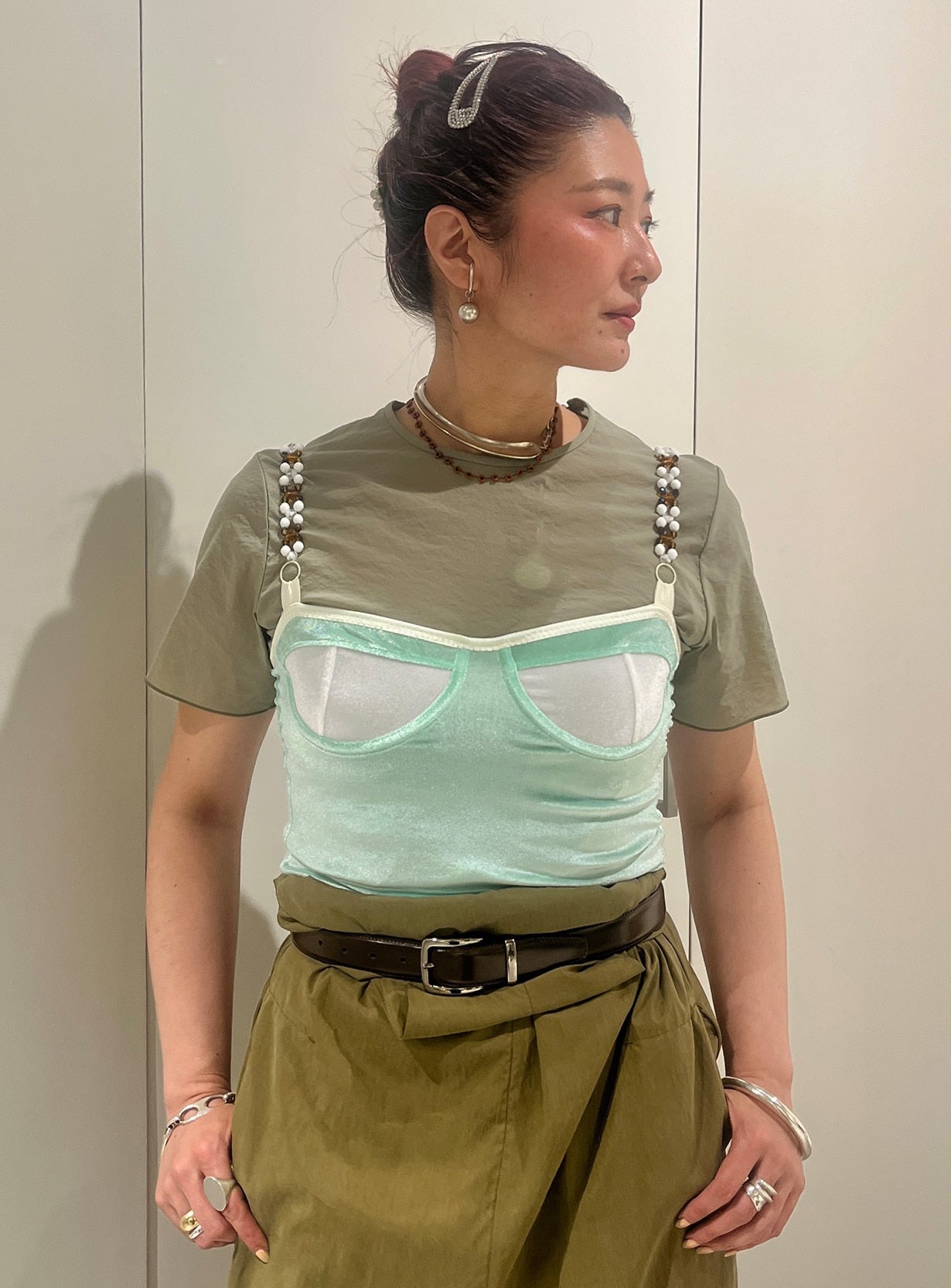ｒシアーストレッチコンパクトTシャツ