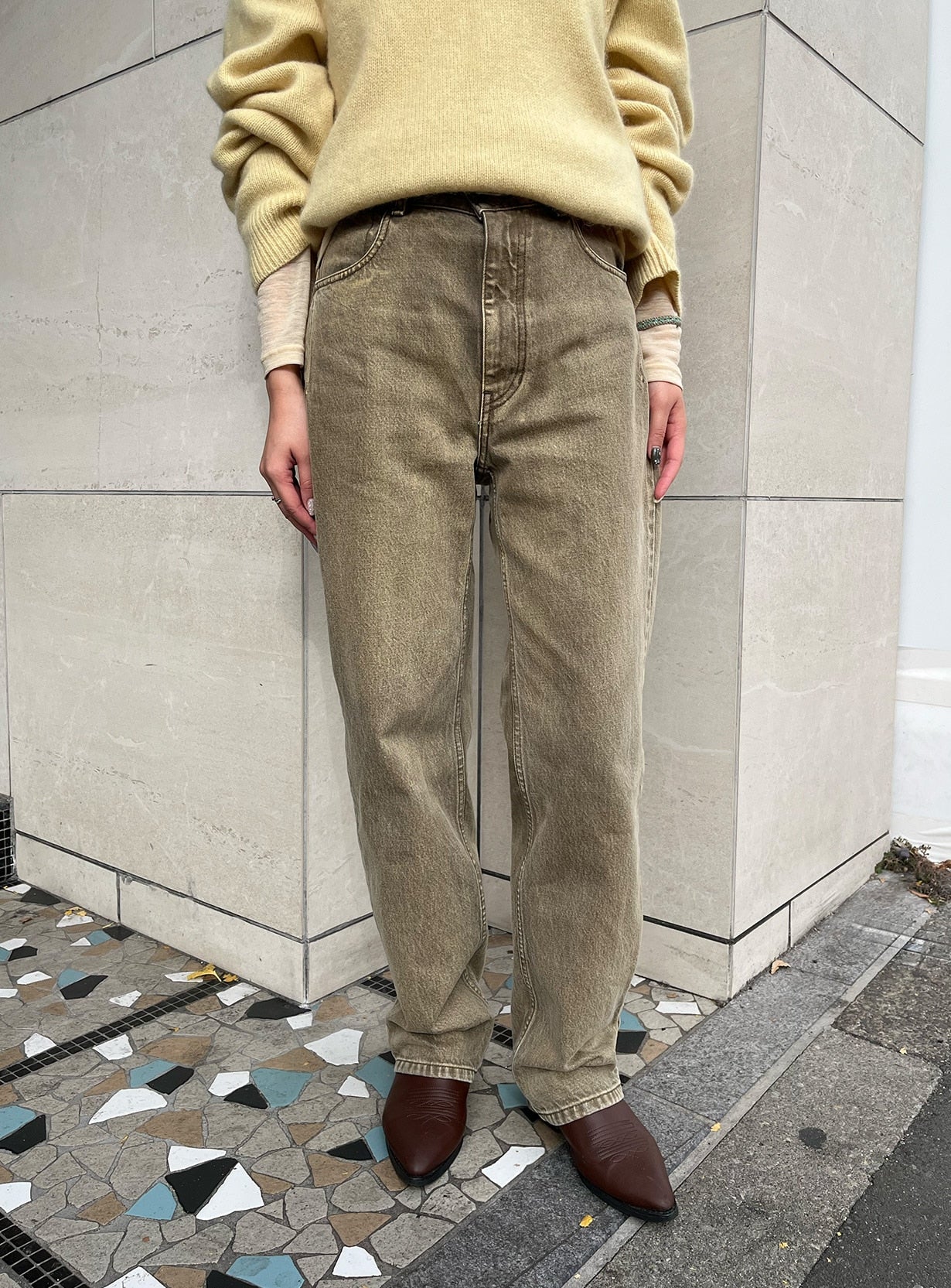 ｒフェードダイストレートデニム