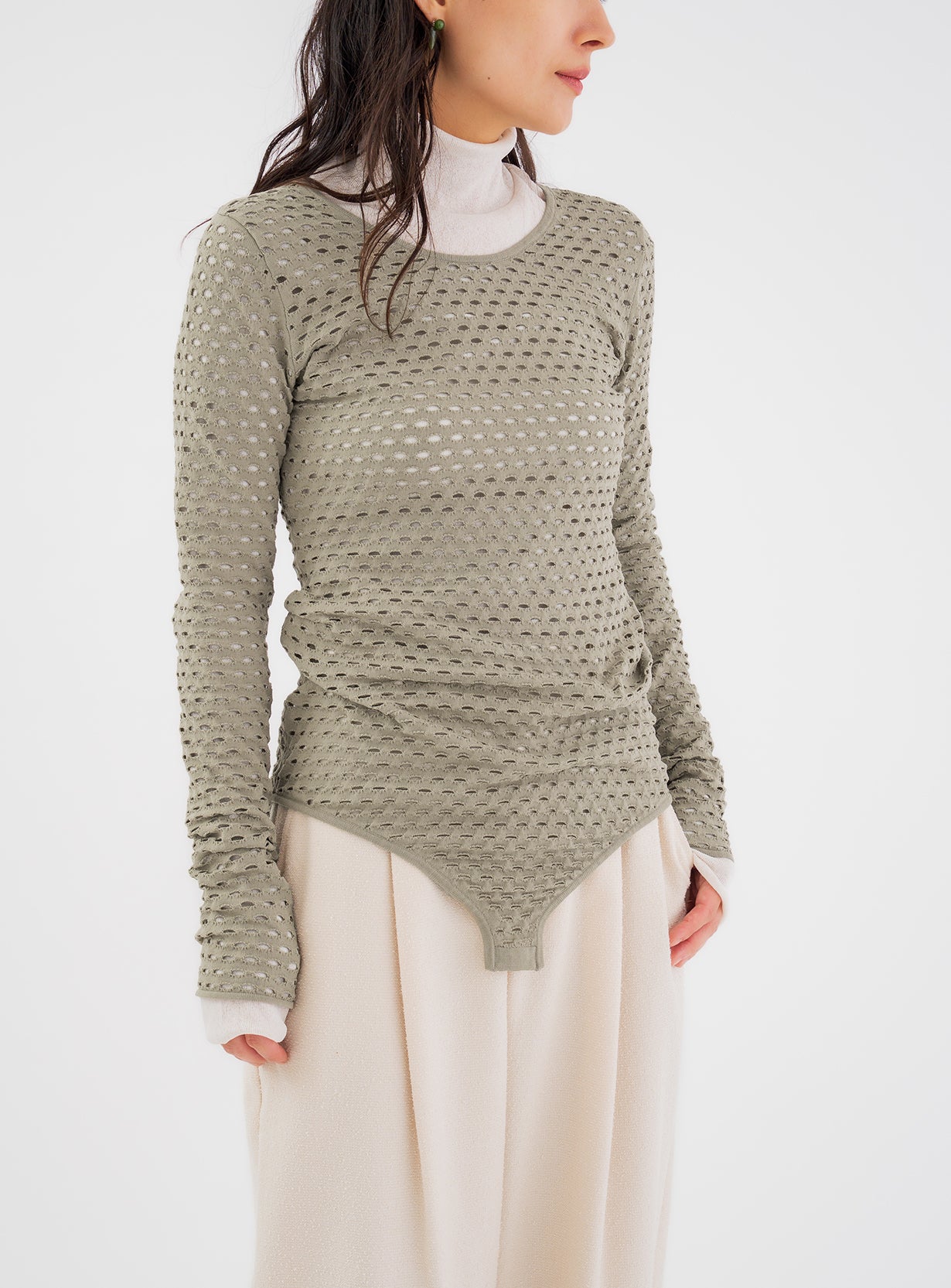ｒメッシュロングスリーブボディスーツ