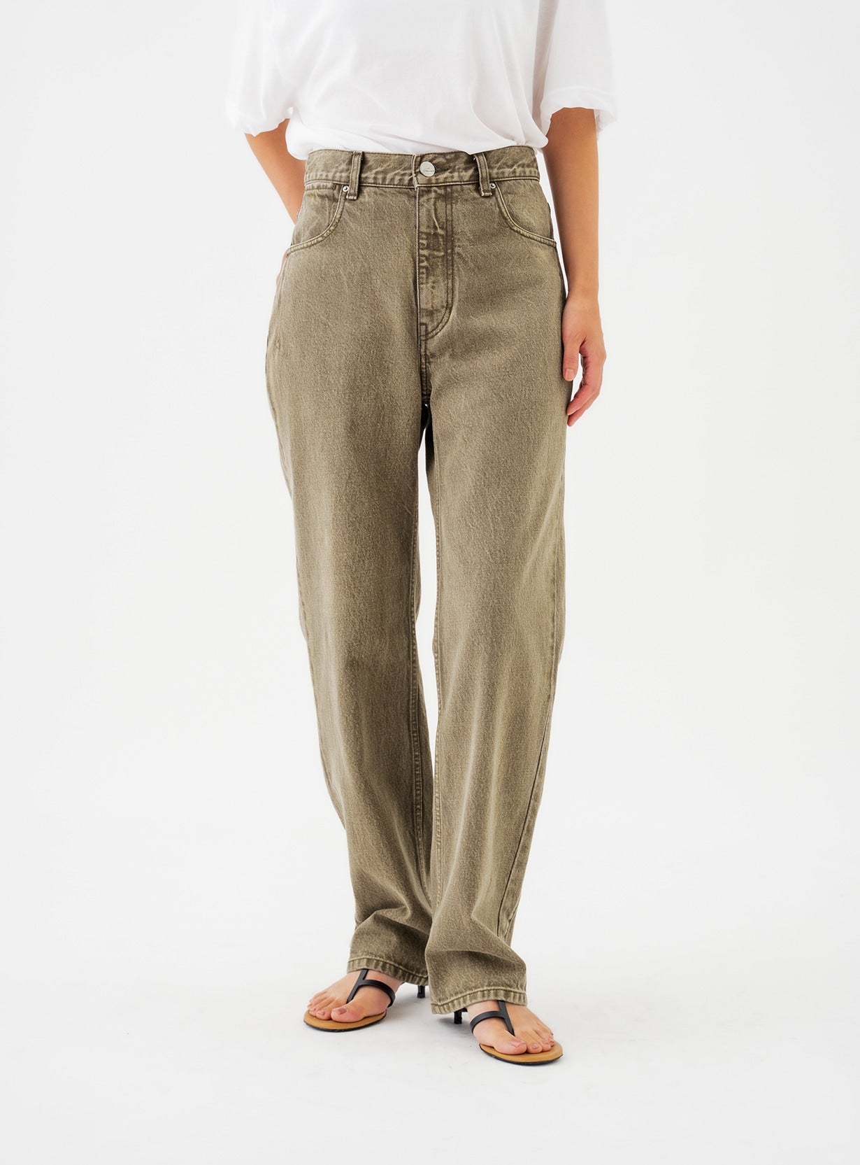 rフェードダイストレートデニム