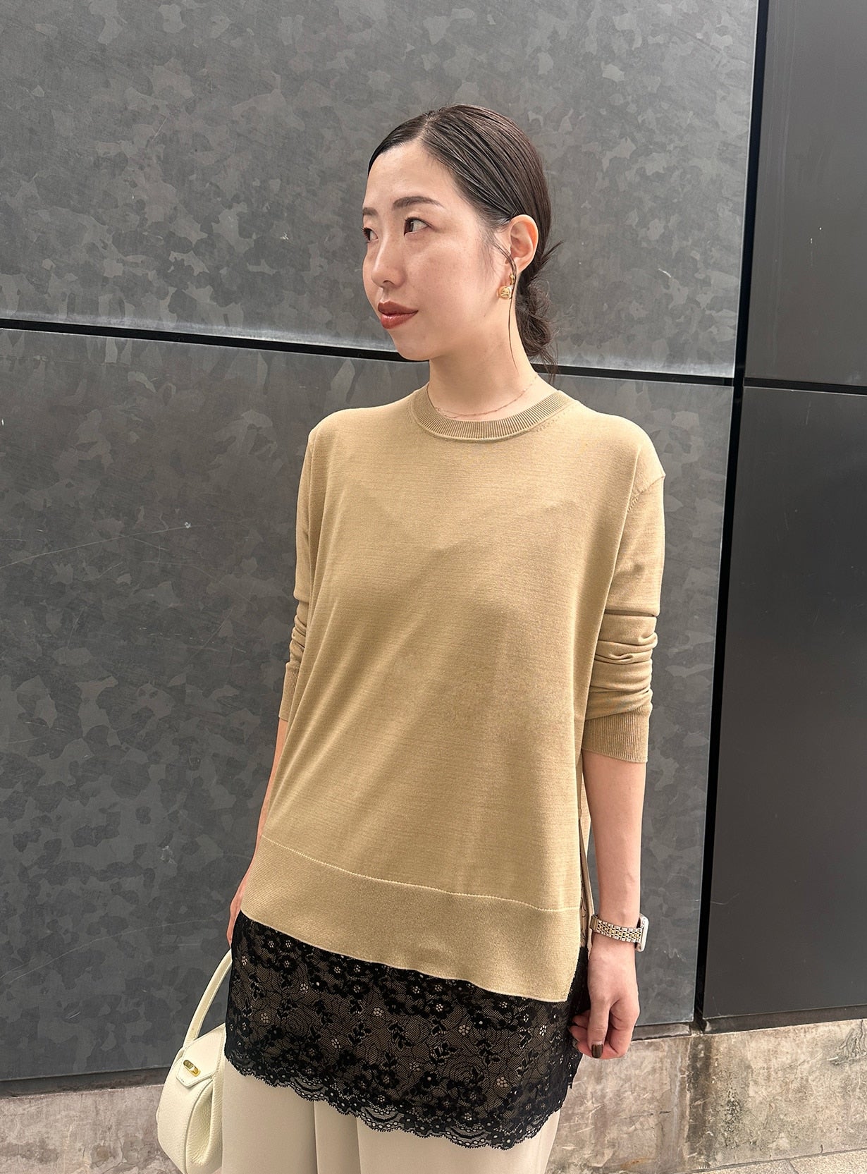 ｒコットンシルクスリットプルオーバー