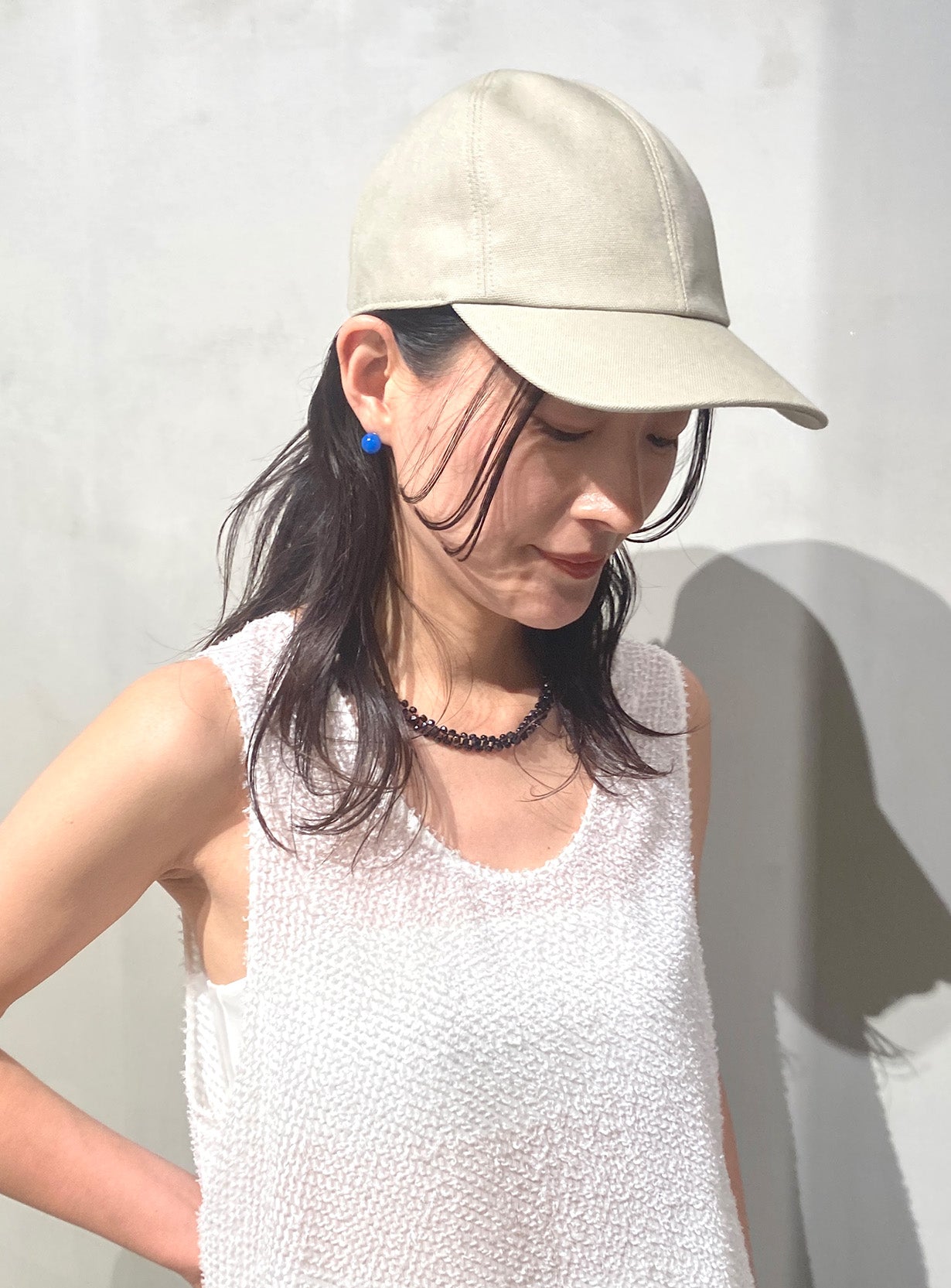 タグ付き　完売品　YONFA キャップ (écru) セージキャップ