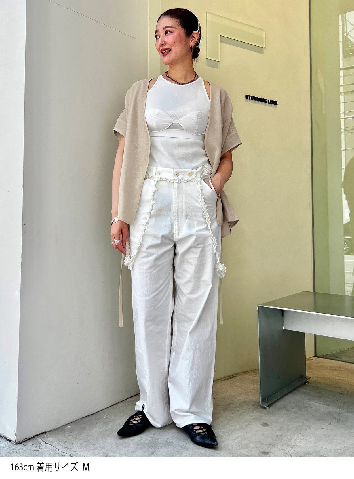 メッシュハオリブラウス