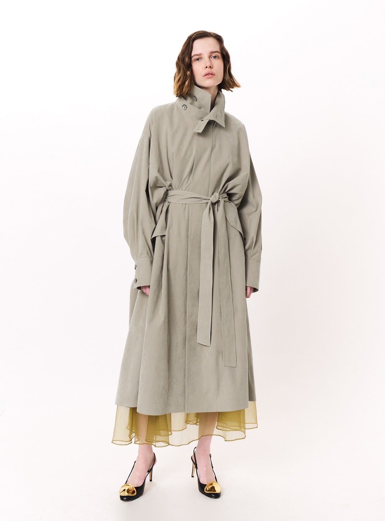 ｒピーチブラッシュドオーバーコート