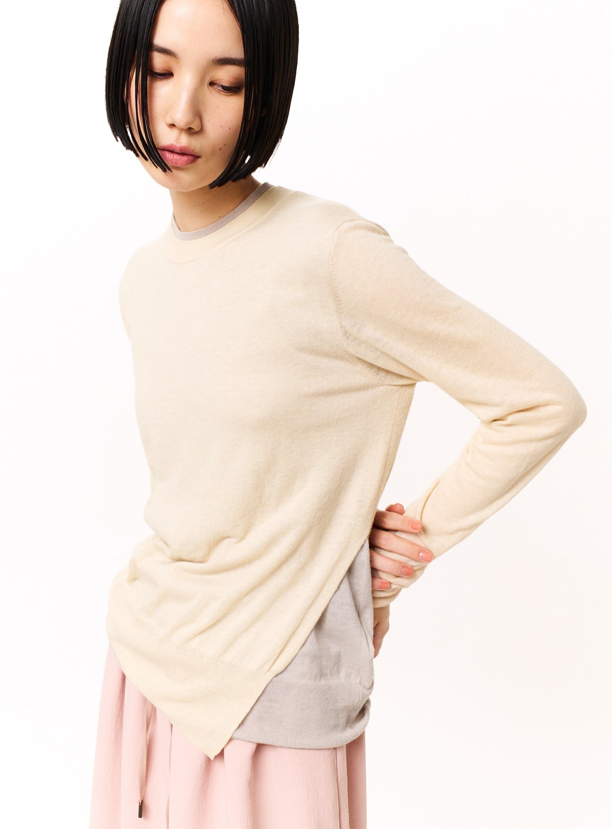 ｒコットンウールレイヤードプルオーバー