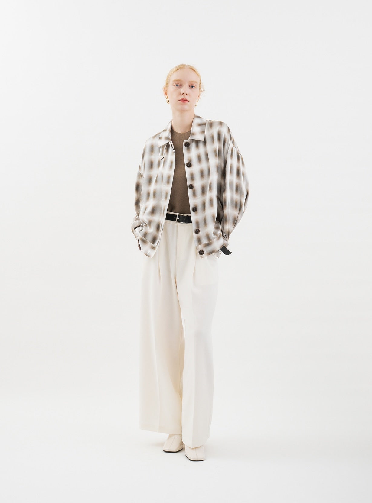 フレームワークチェックシャツ