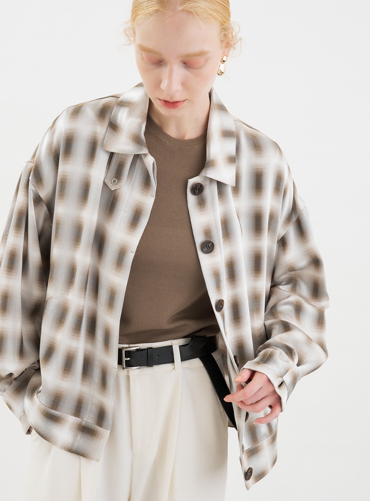 フレームワークチェックシャツ