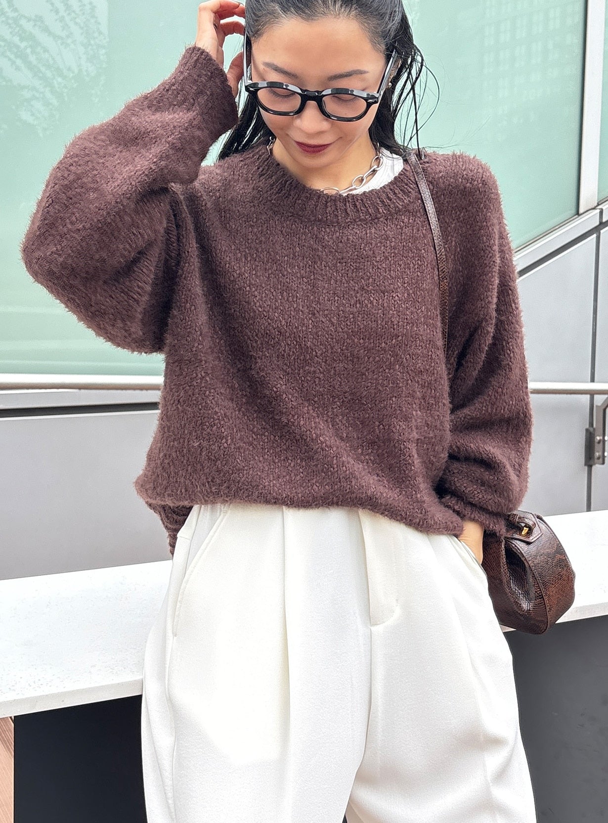 スラブリリーフェザープルオーバー