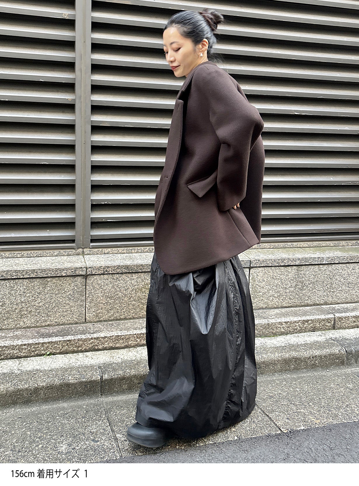 スタンドカラーメルトンコート