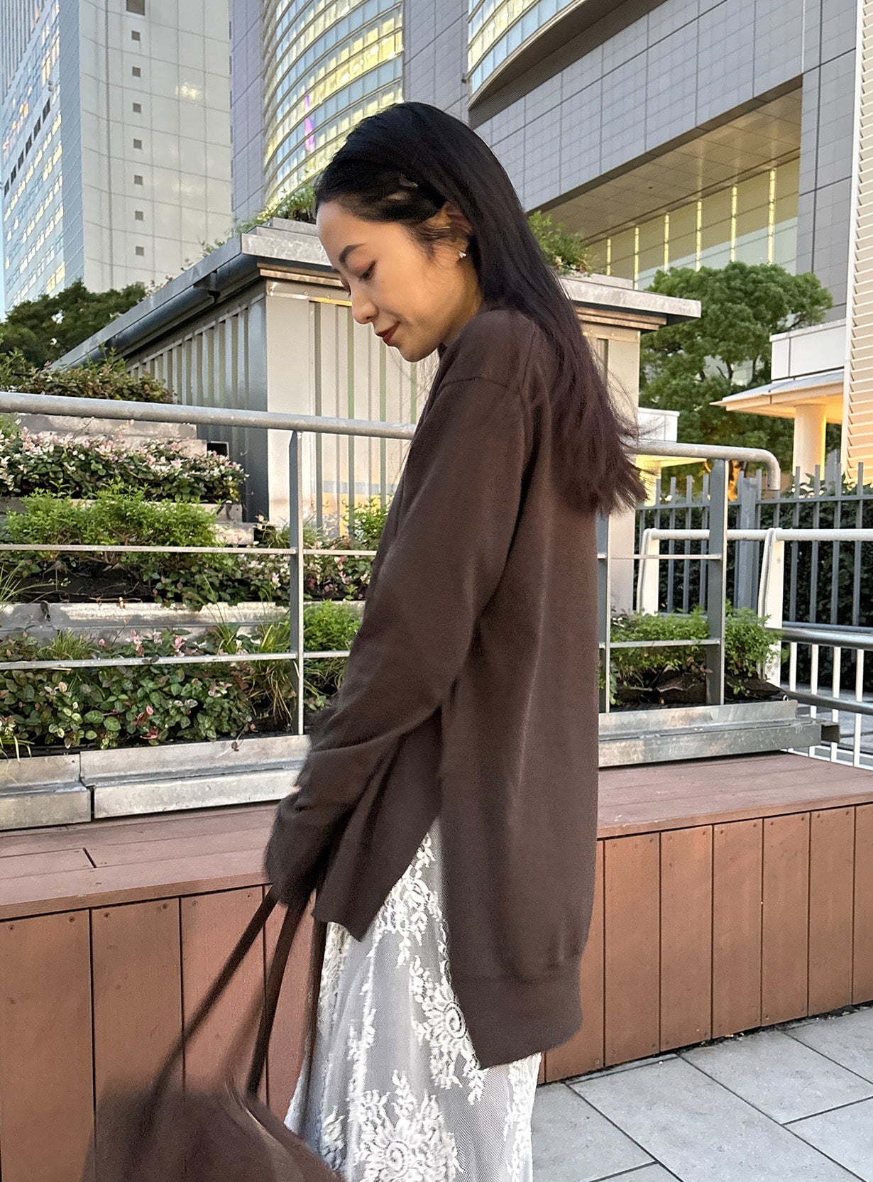 ｒコットンシルクスリットプルオーバー