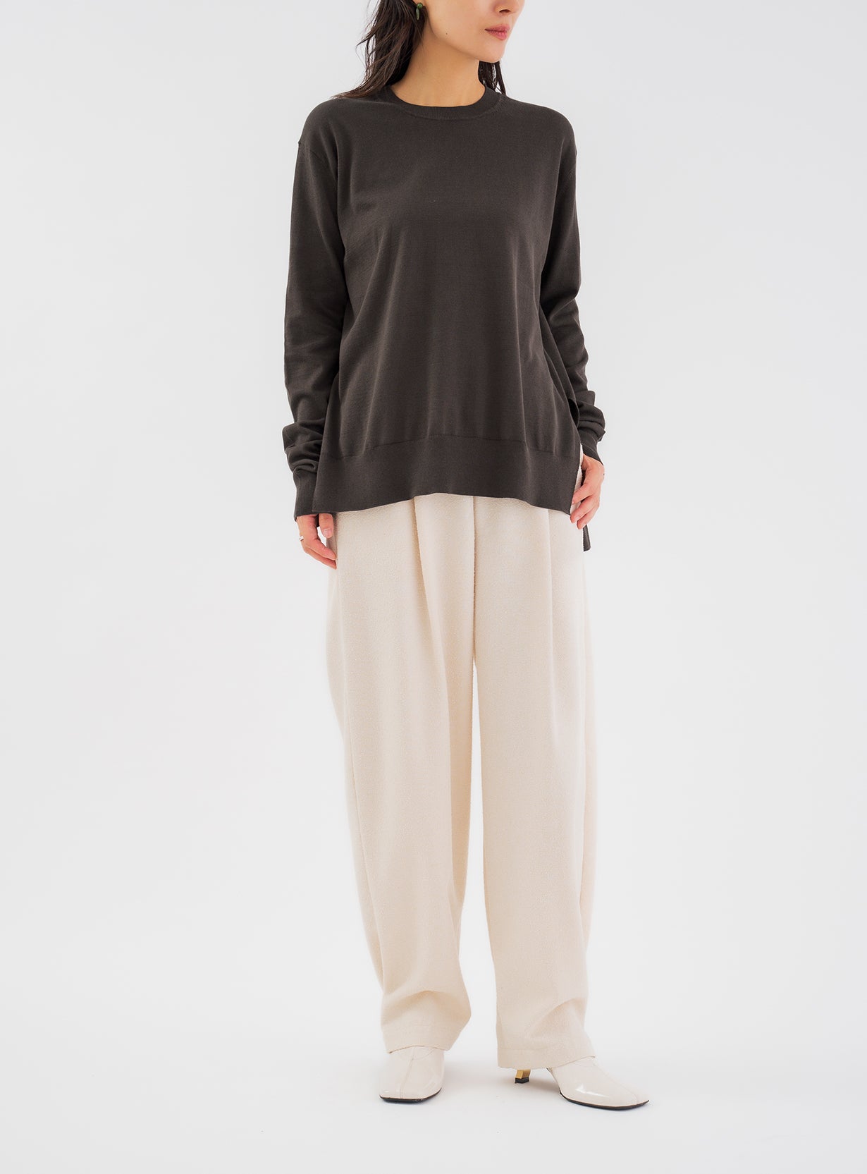 ｒコットンシルクスリットプルオーバー