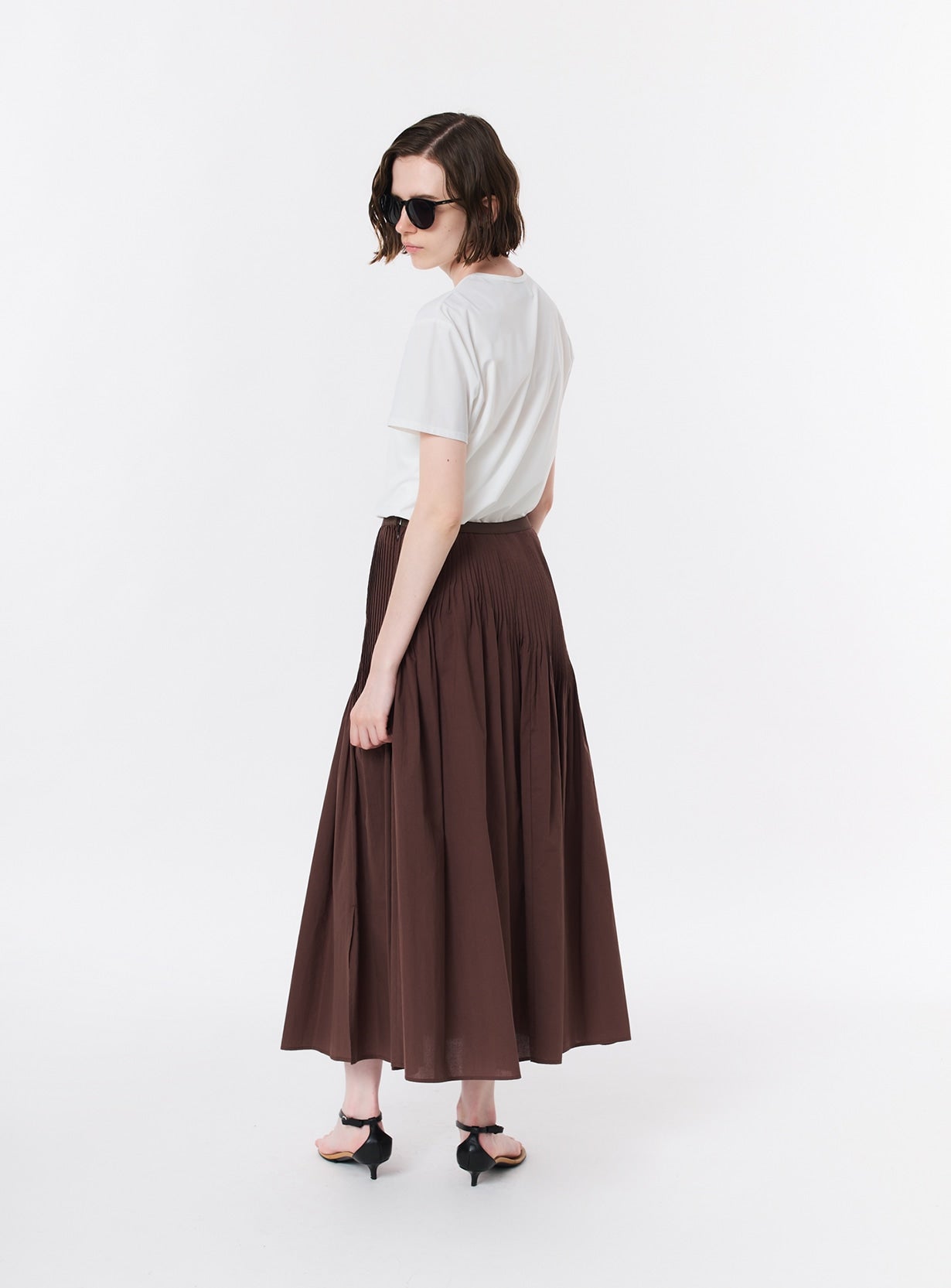 ピンタックスカート