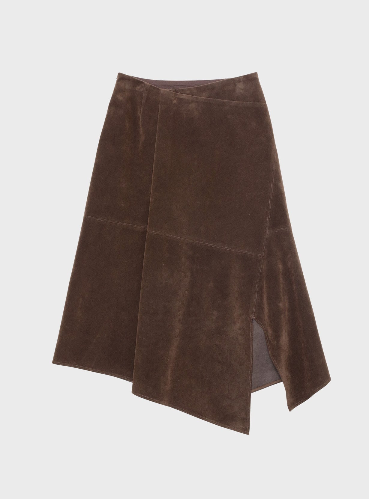 ｒスウェードイレギュラーヘムスカート