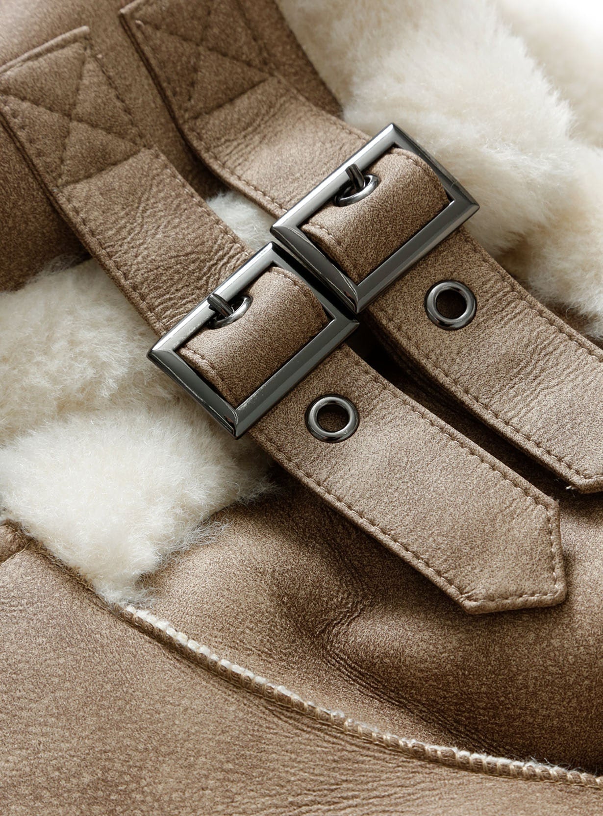 ステンカラーボアコート