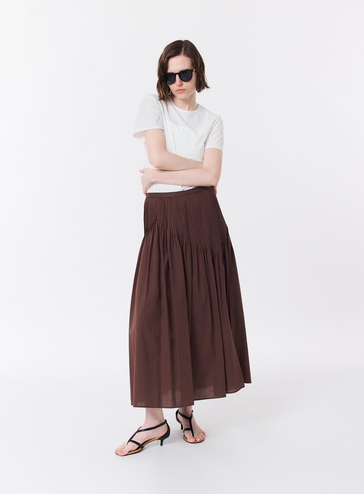 ピンタックスカート