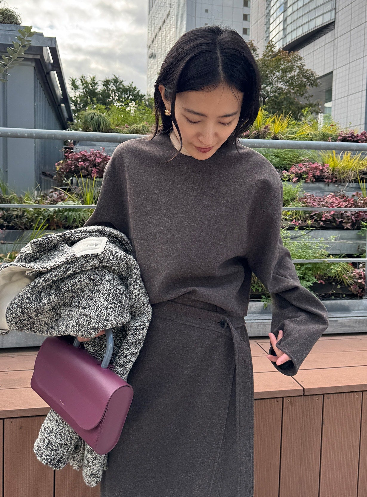 ニードルストレッチプルオーバー