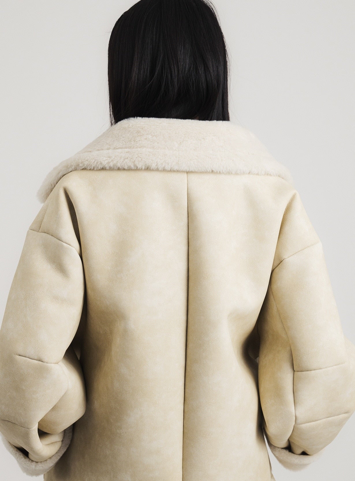 ステンカラーボアコート