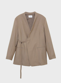 ｒベルテッドカラーレスジャケット