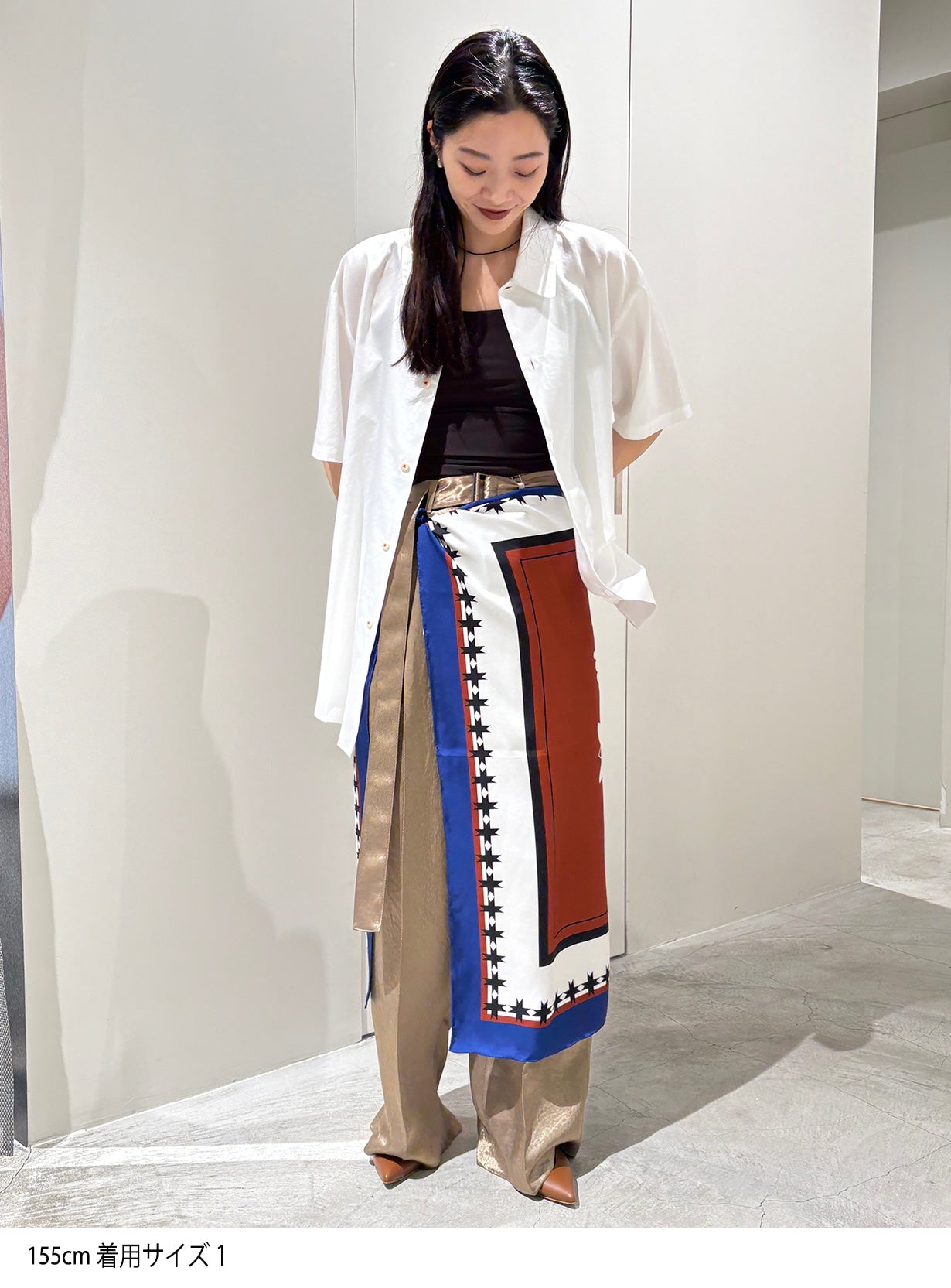 ベルテッドストレートパンツ