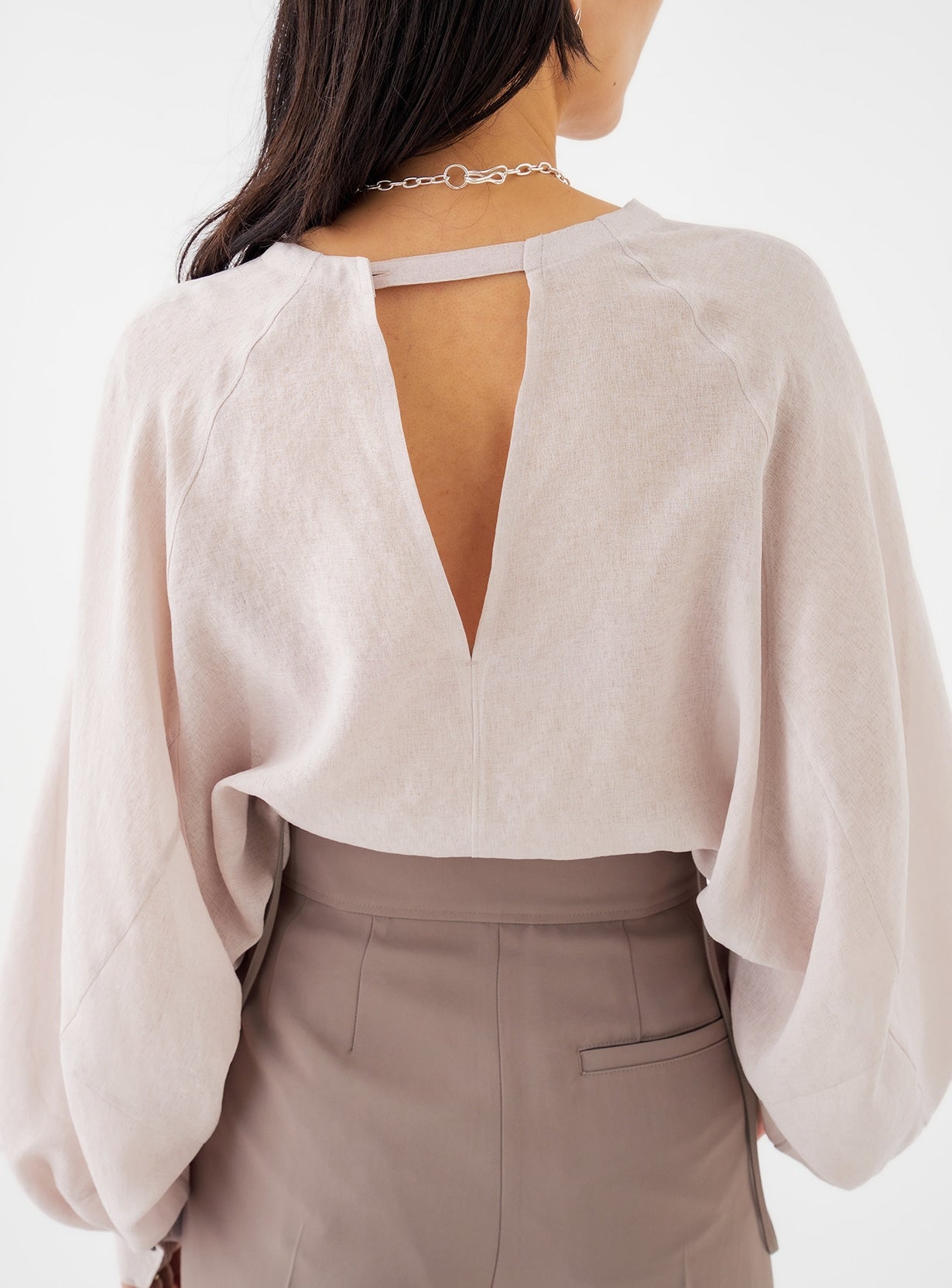 ガーゼラウンドシャツ