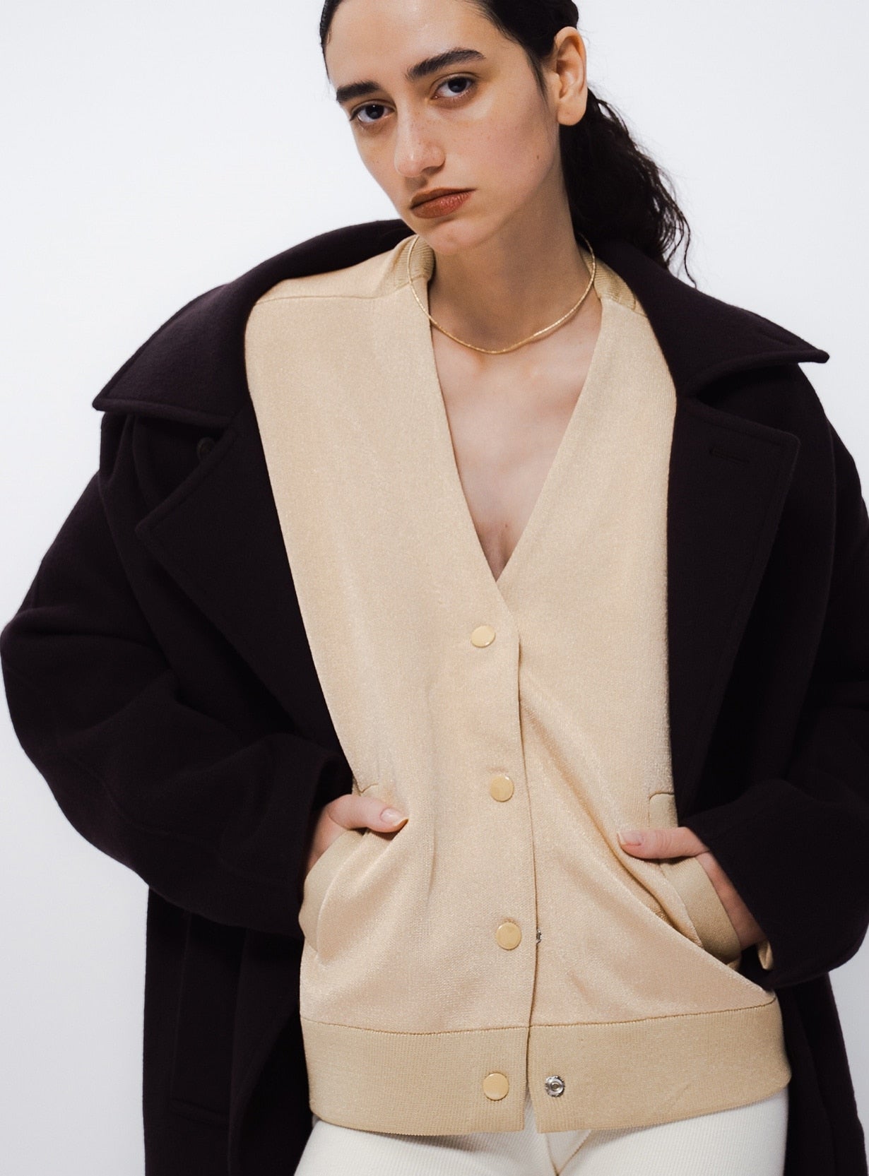 ｒメタルヤーンニットブルゾン