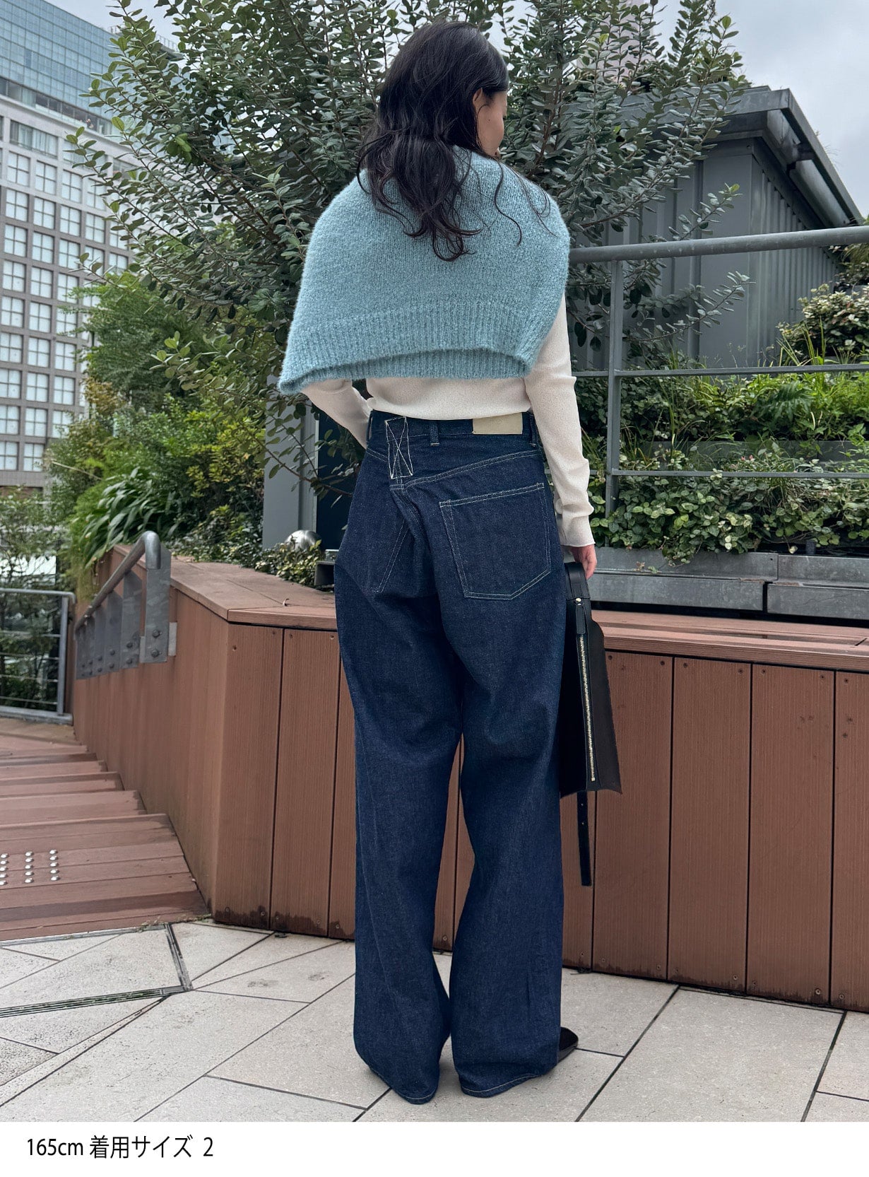 クロスワイドデニムパンツ