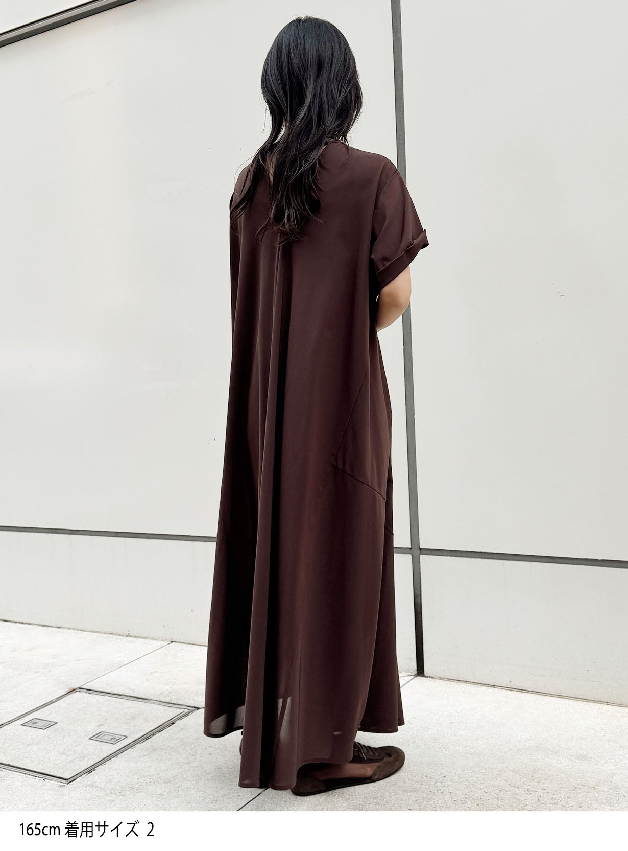 メッシュロングドレス