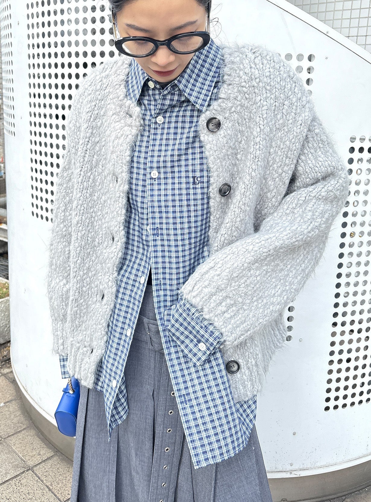 スラブフェザーカーディガン