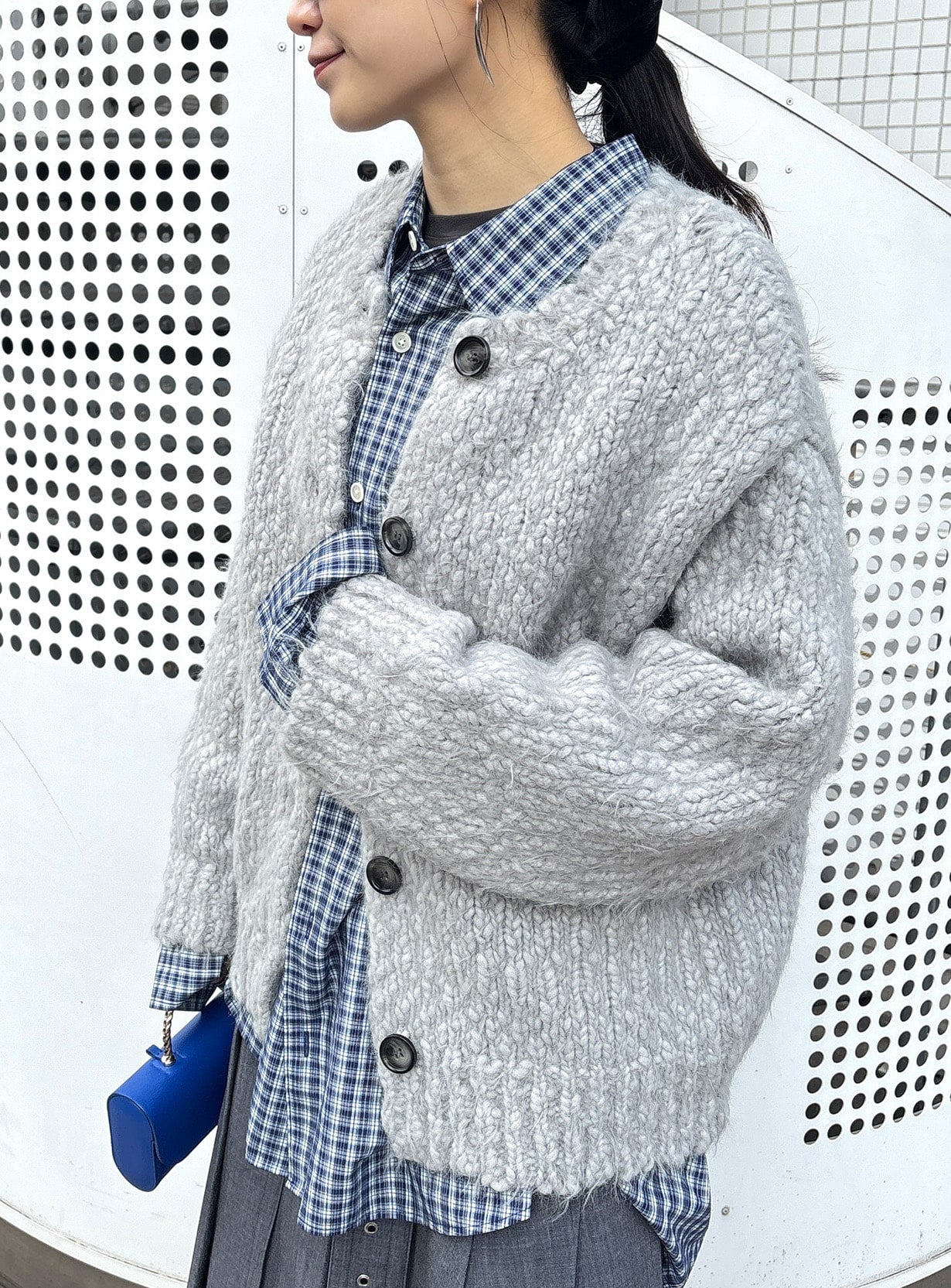 スラブフェザーカーディガン