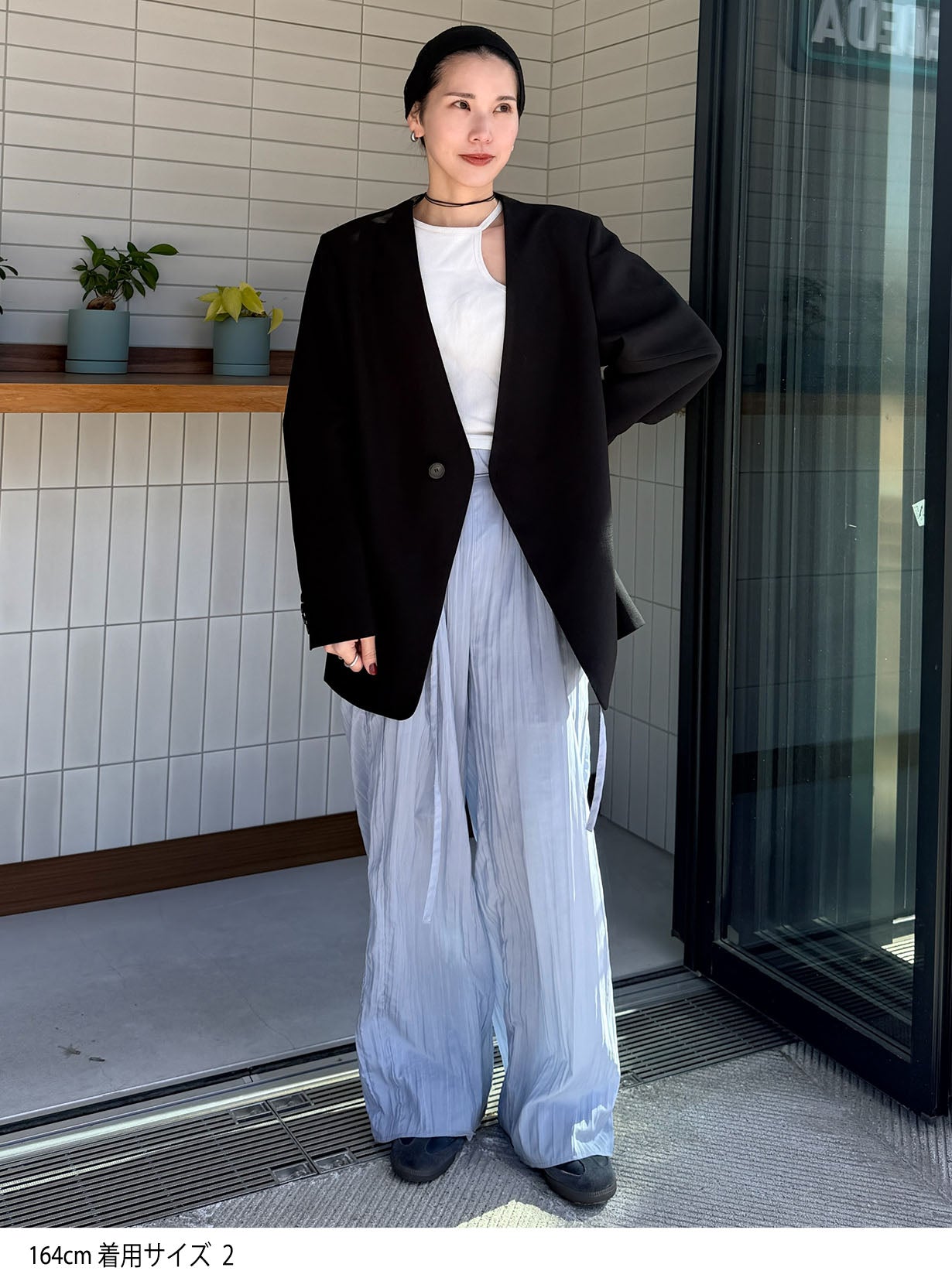 ｒカラーレスワイドショルダージャケット