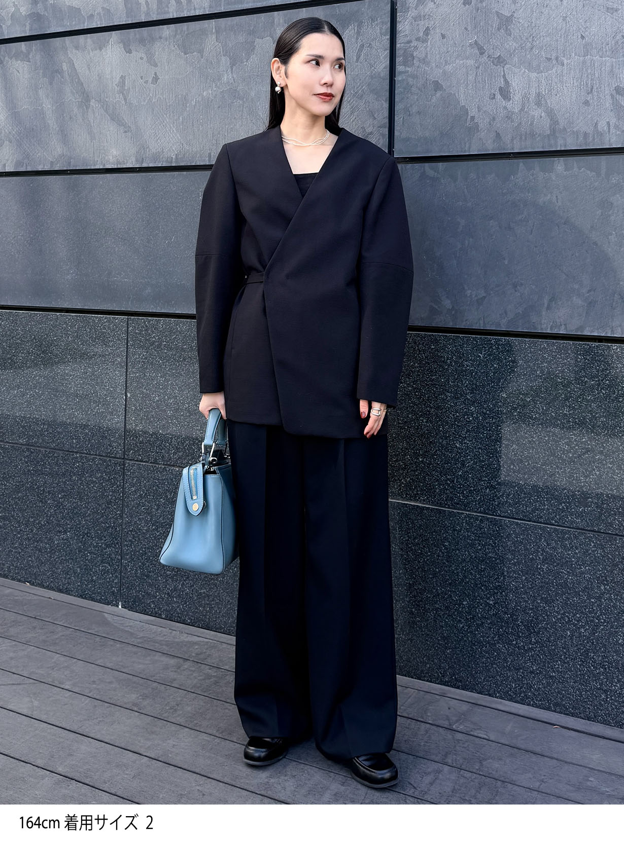 ｒカラーレスワイドショルダージャケット