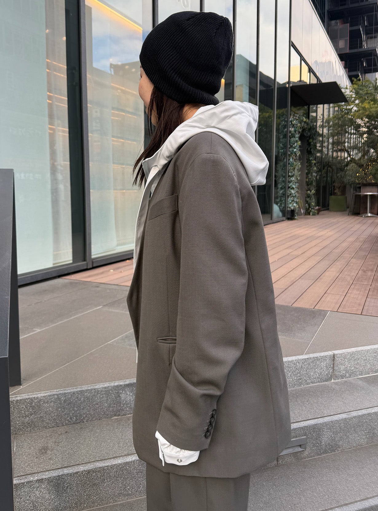 ｒボリュームギャザーフーディー