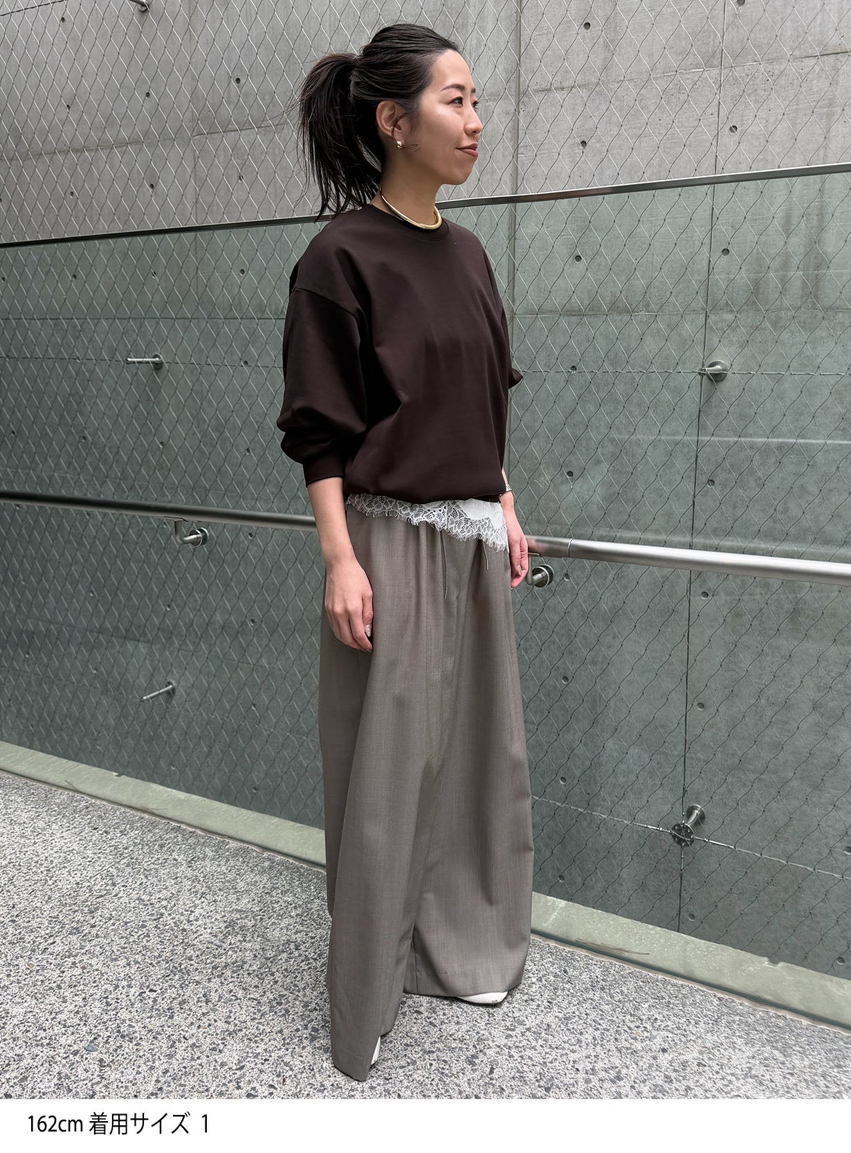 ギャザーイージーワイドパンツ