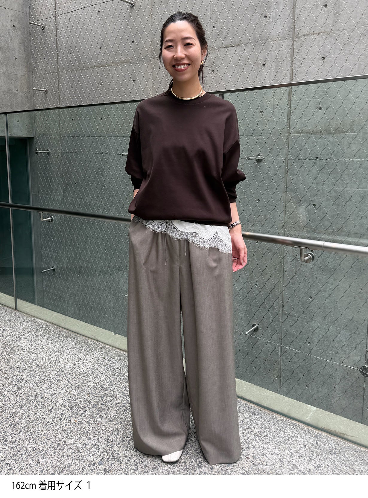 ギャザーイージーワイドパンツ