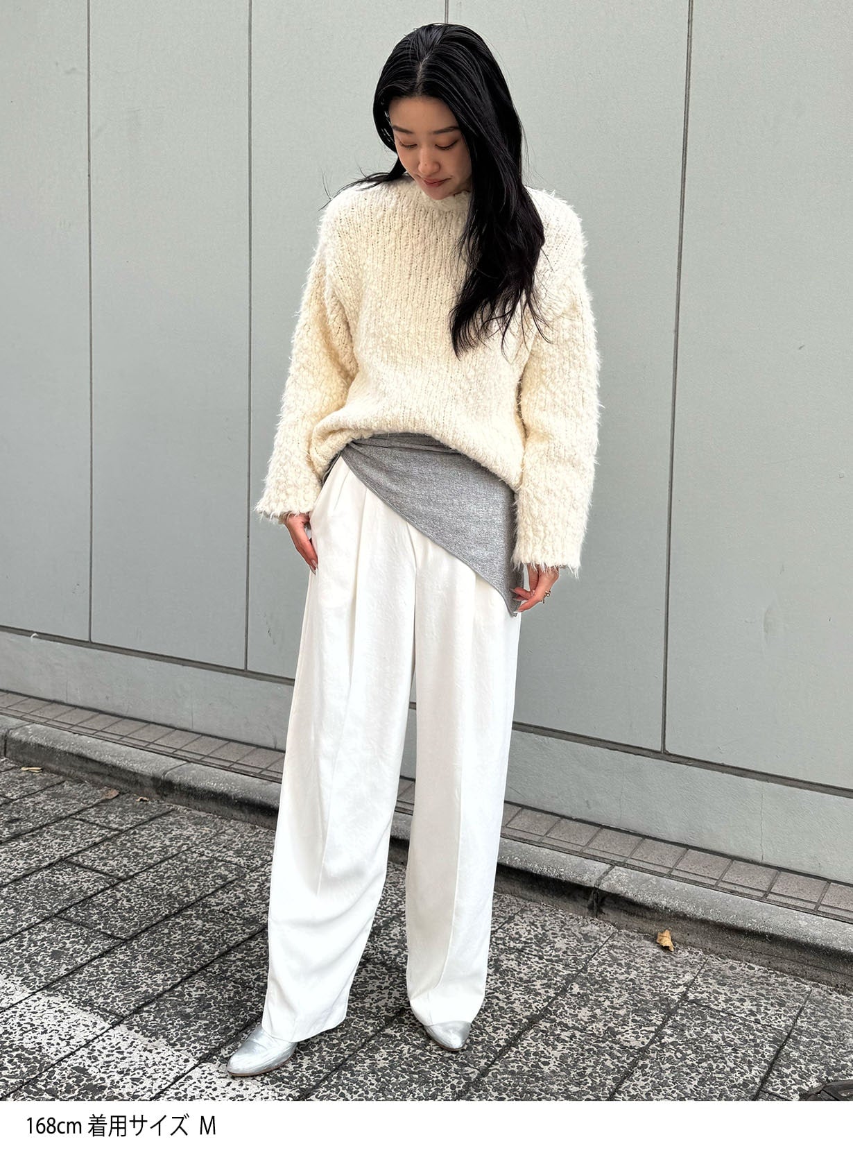 スラブフェザーカーディガン