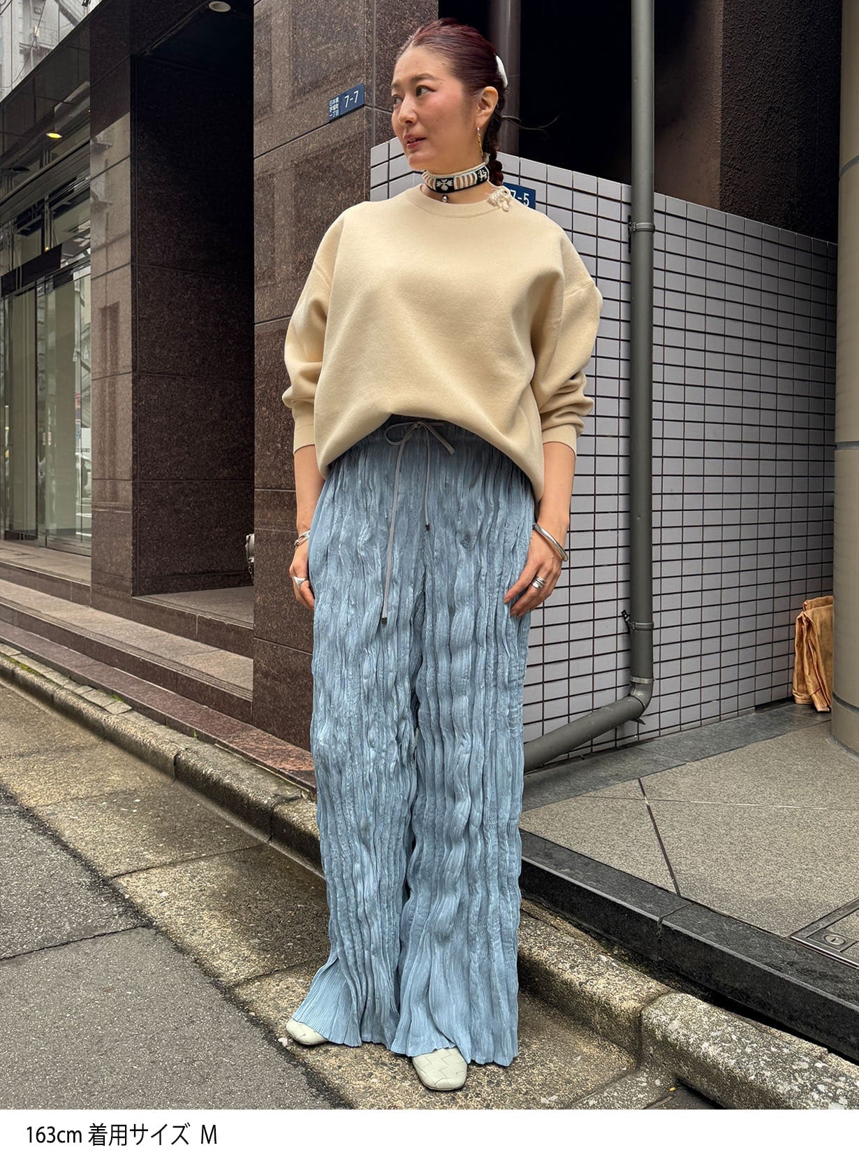 コットンニットスウェットプルオーバー