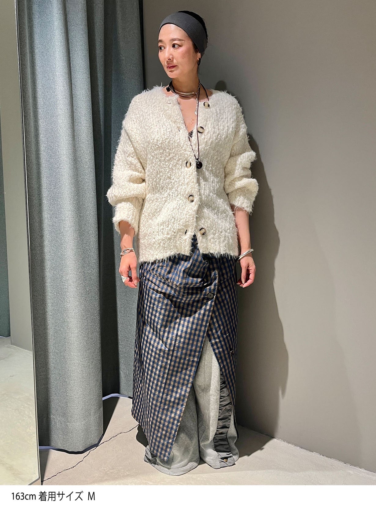 スラブフェザーカーディガン