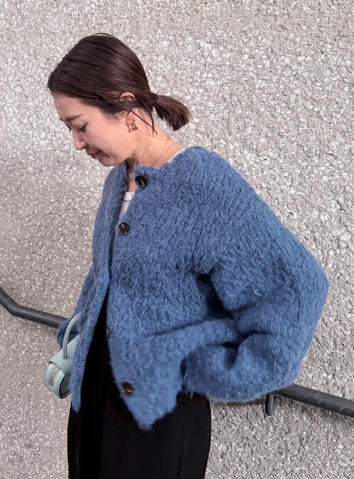 スラブフェザーカーディガン