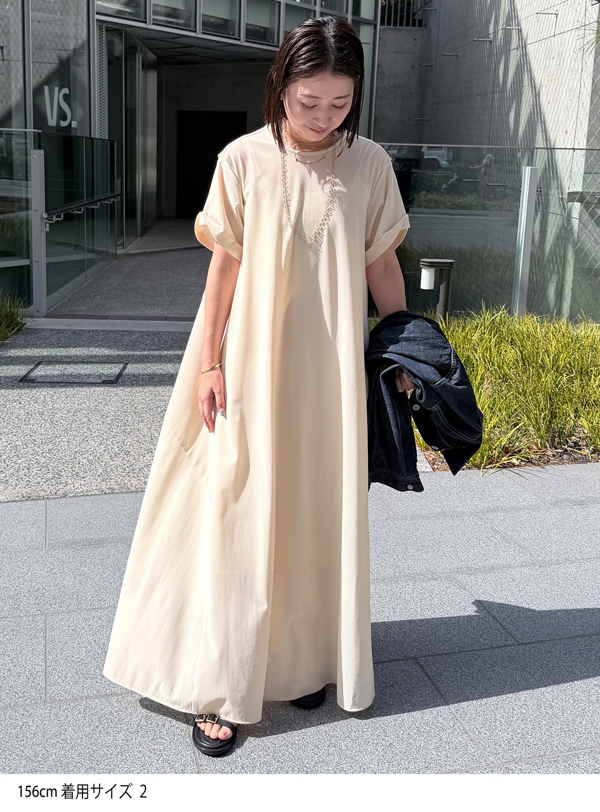 メッシュロングドレス