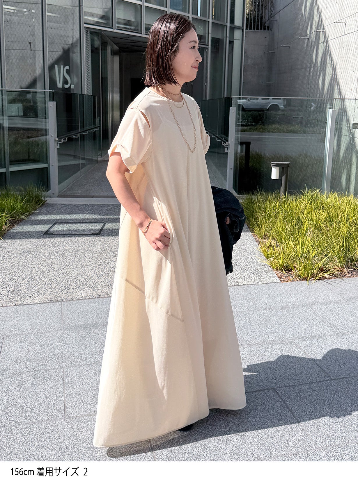 メッシュロングドレス
